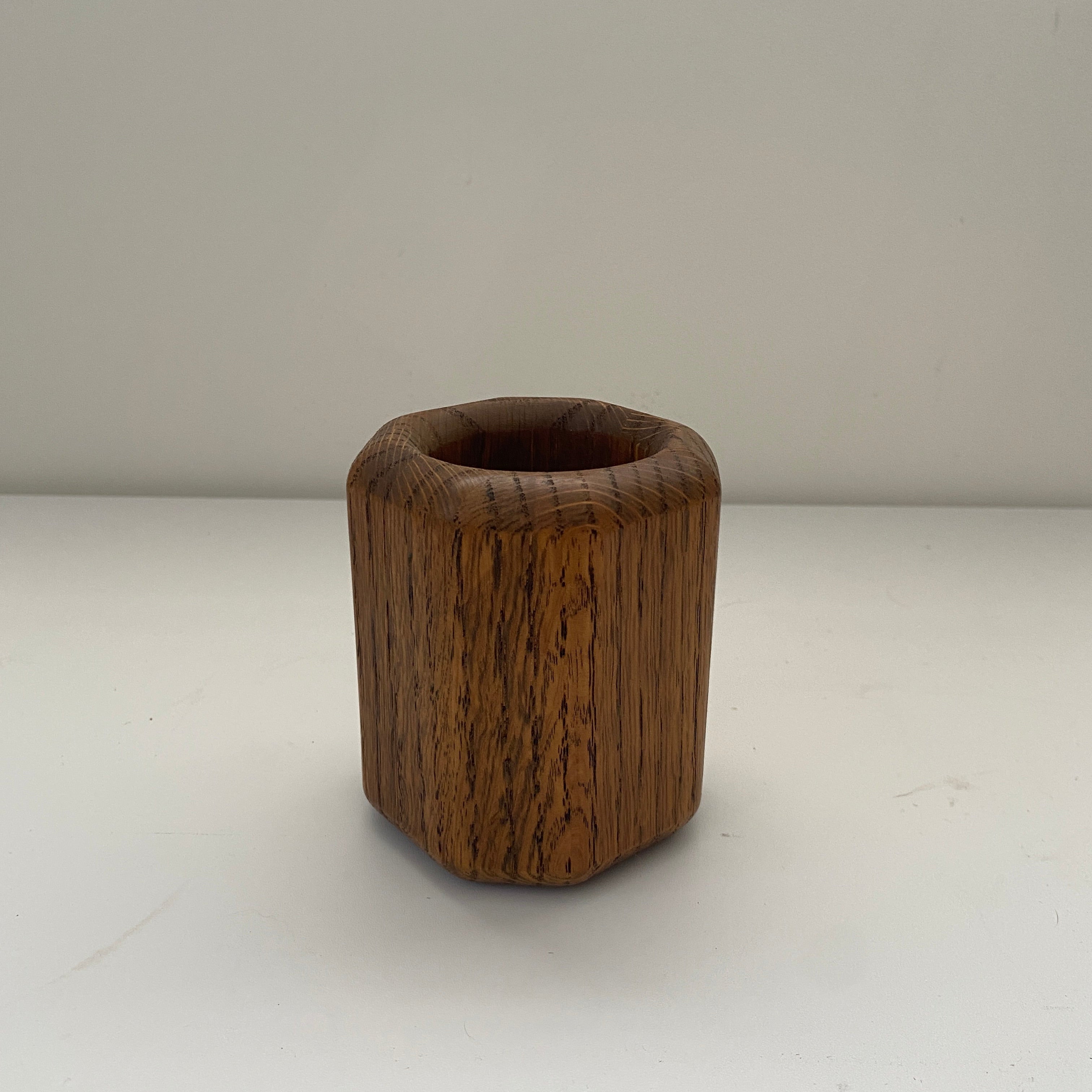 Wood Octagon Pencil Holder