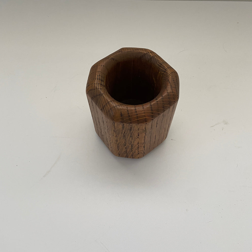 Wood Octagon Pencil Holder