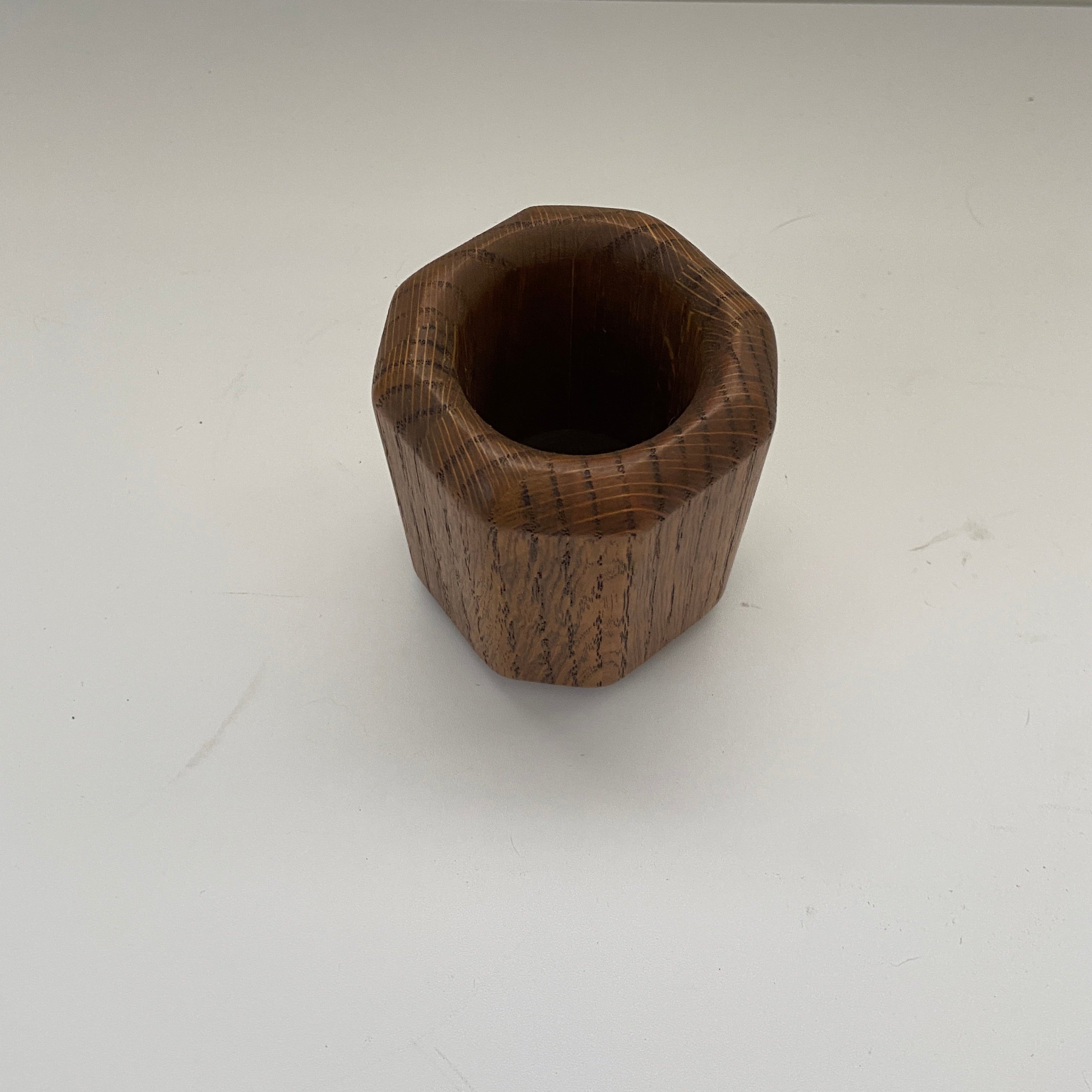 Wood Octagon Pencil Holder