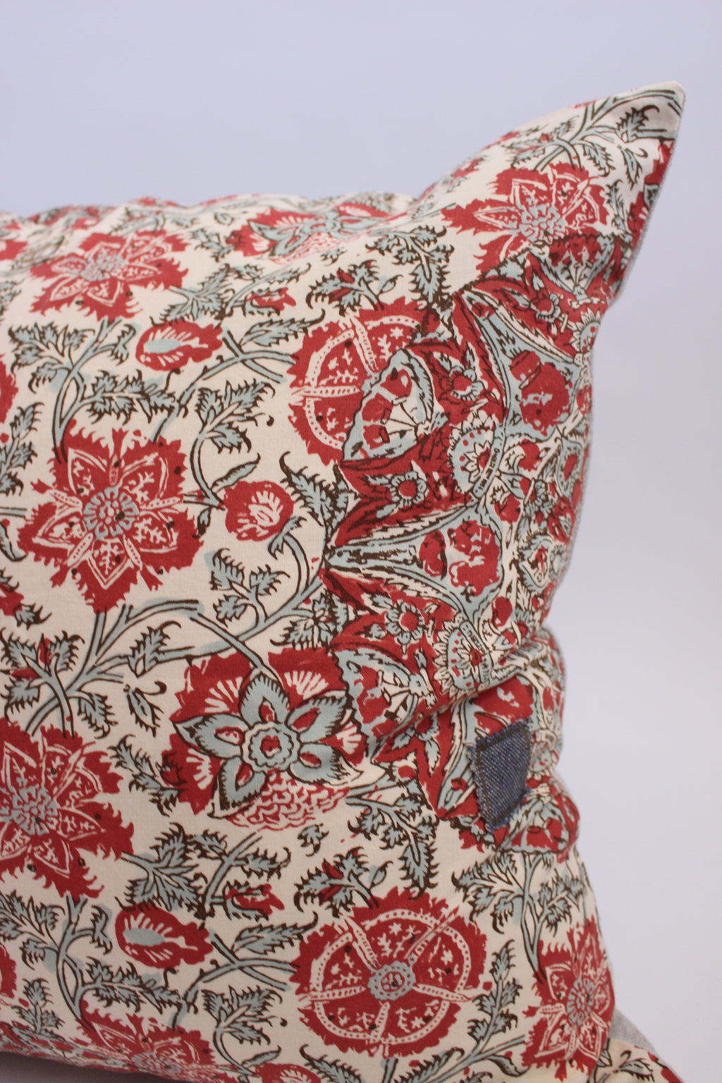 Patched Indian Block Pillow Cover