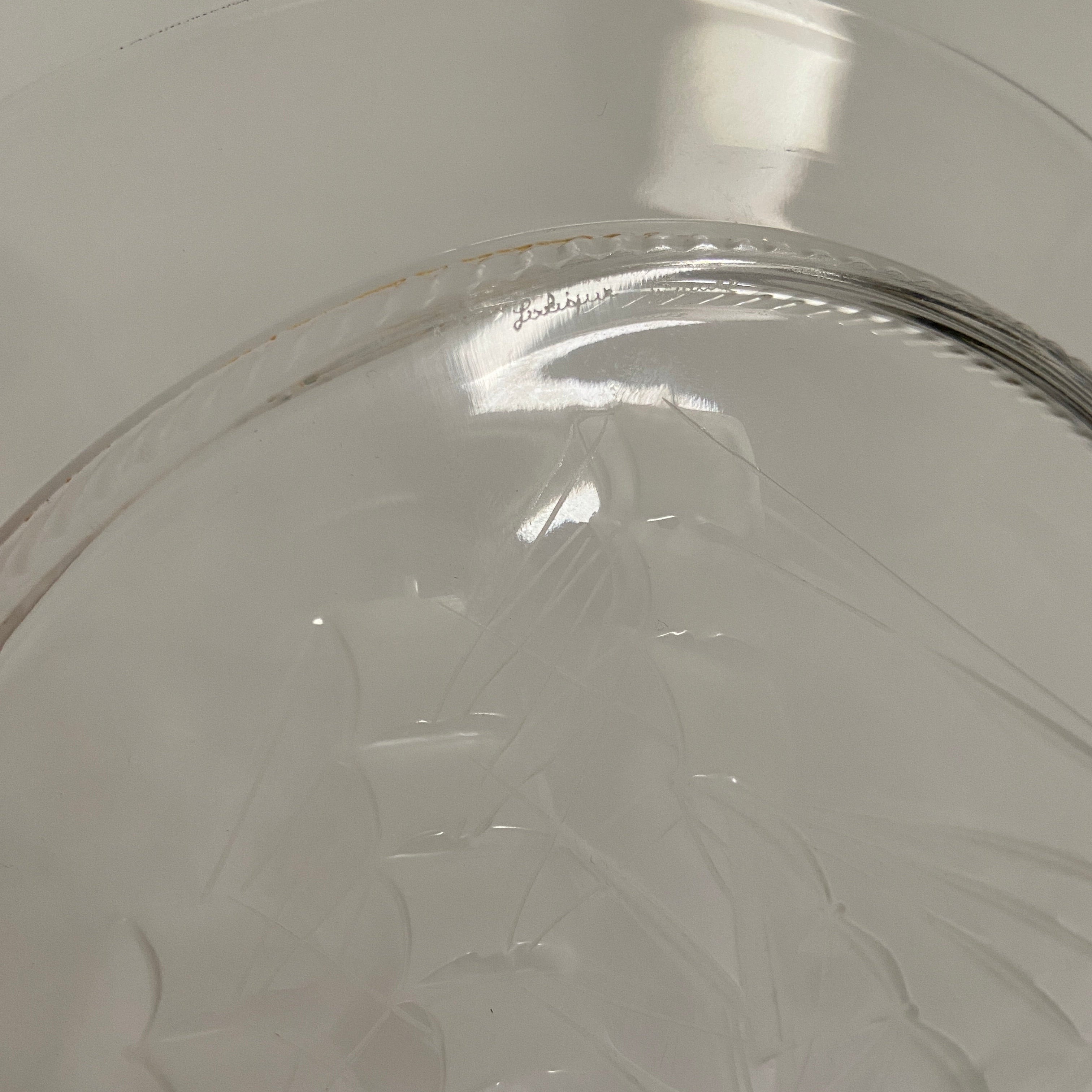Lalique Frosted Glass Sailing Ship Plates – Set of 2