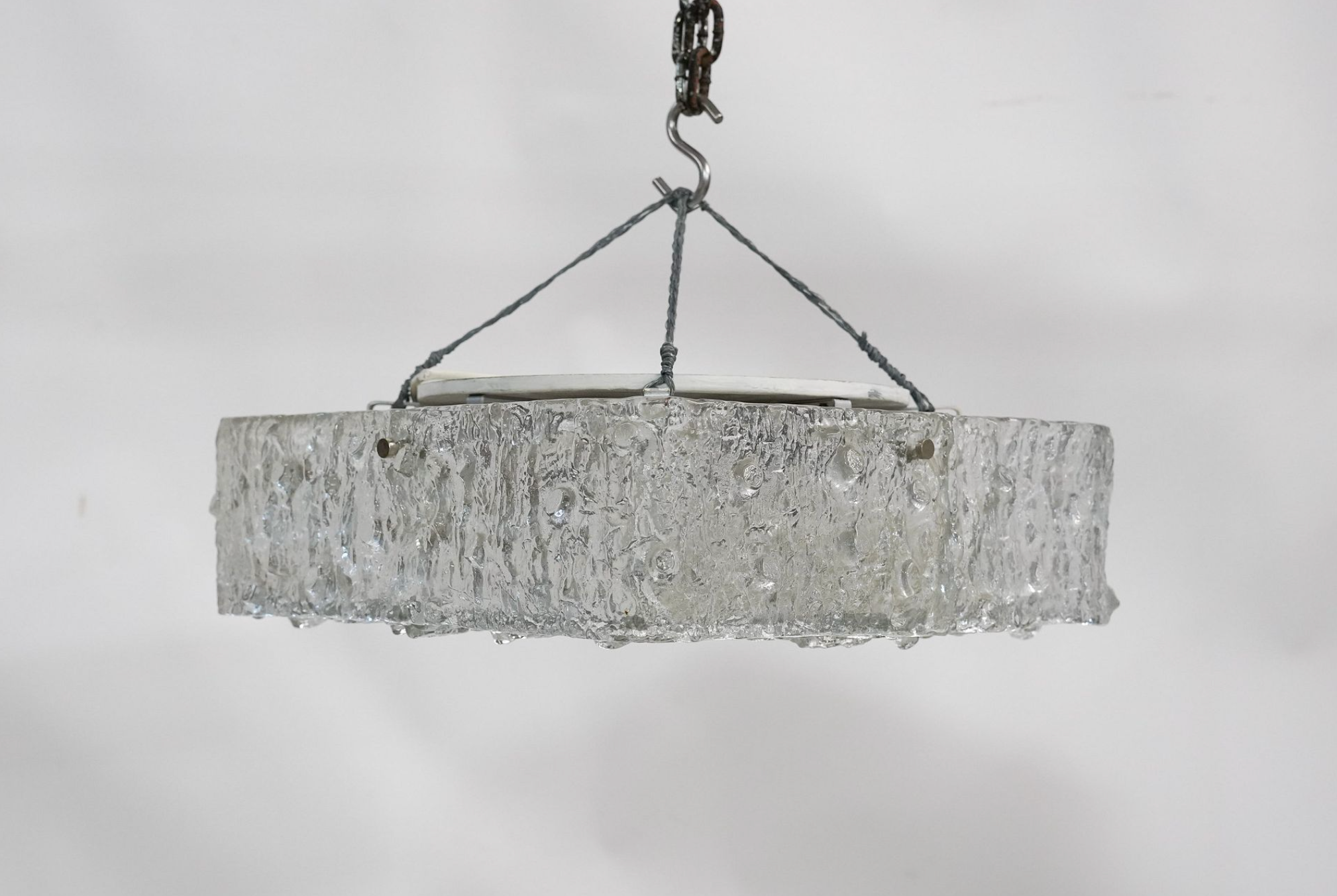 1980s Italian Glass Flush Mount