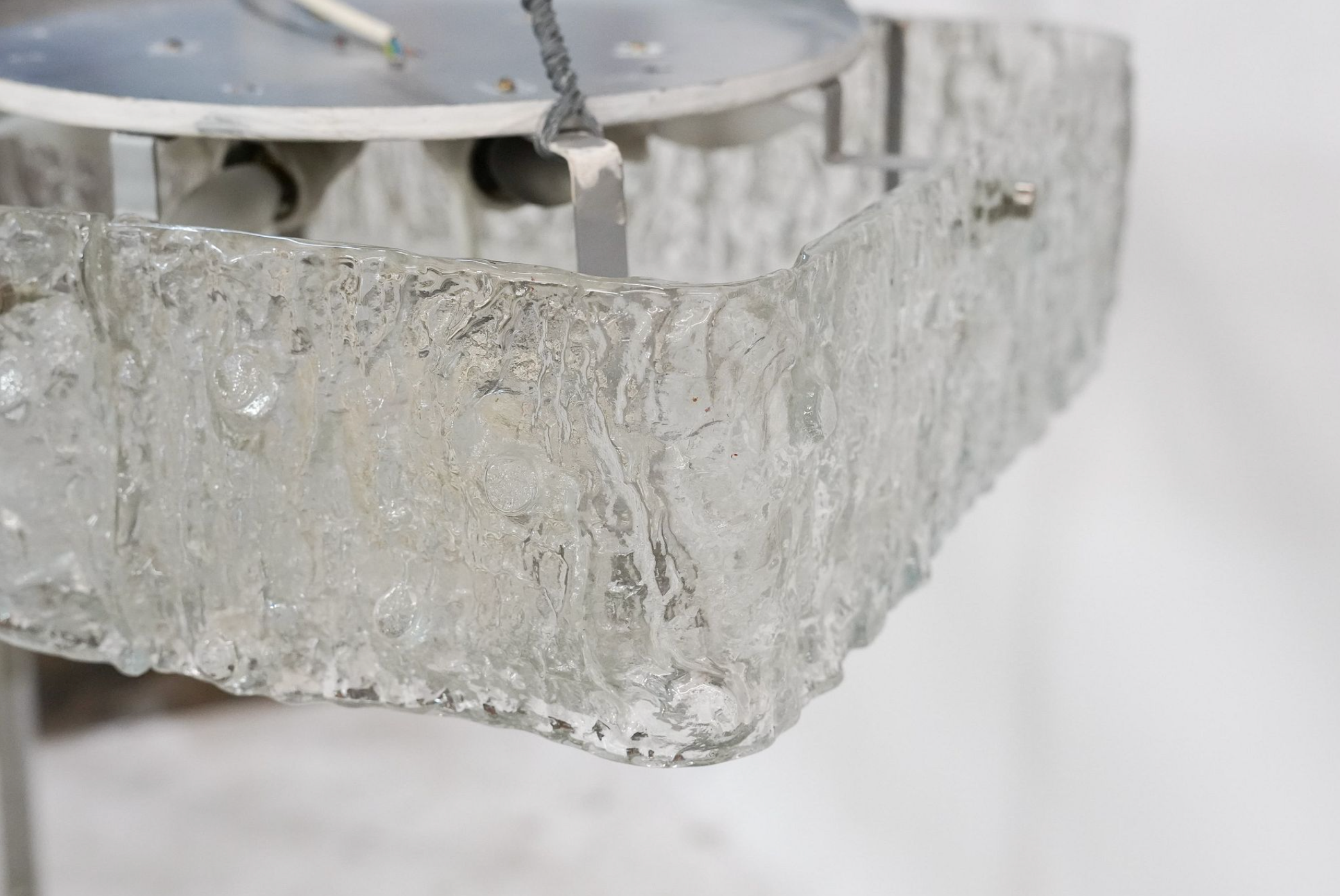 1980s Italian Glass Flush Mount