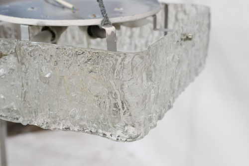1980s Italian Glass Flush Mount