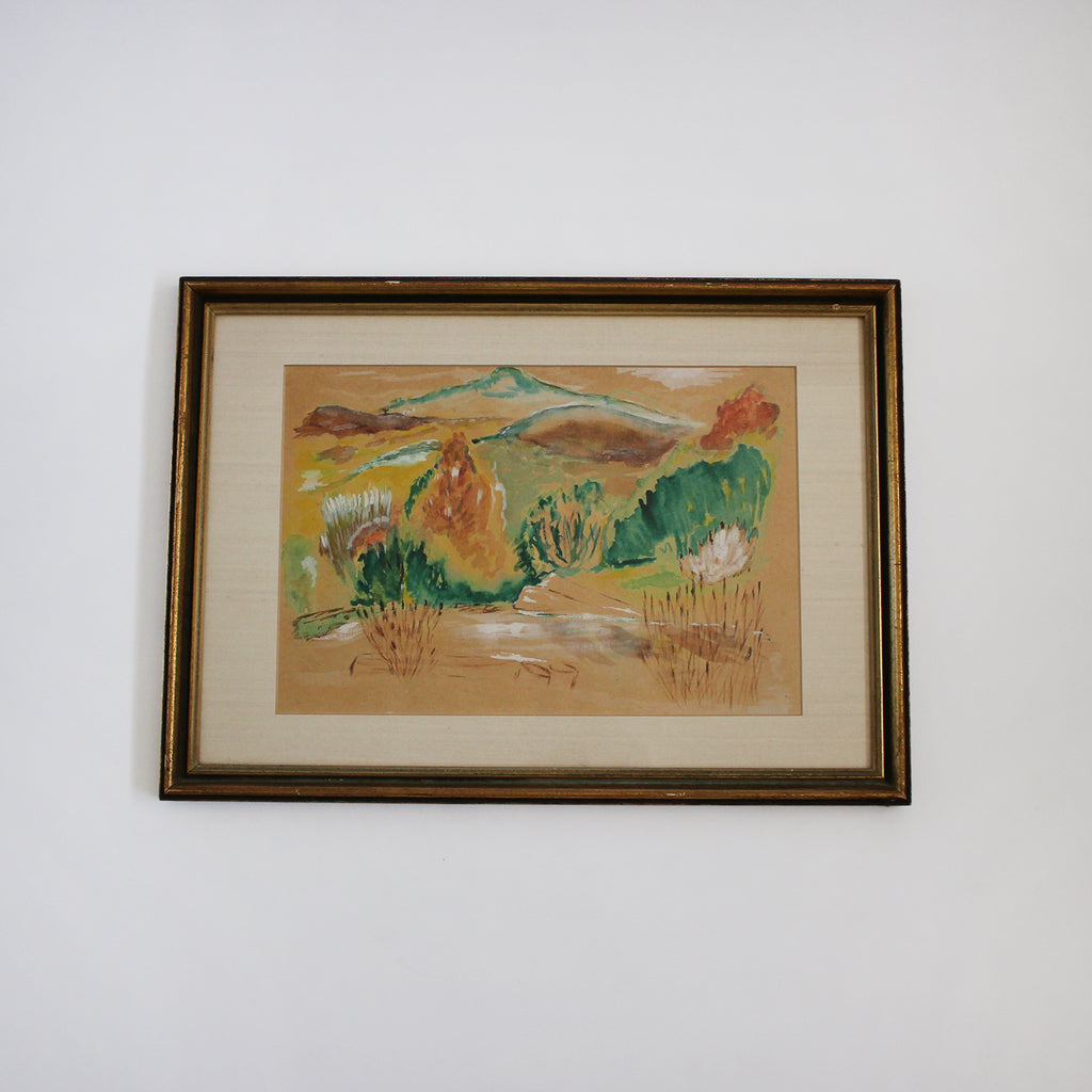 Gouache Desert Scene