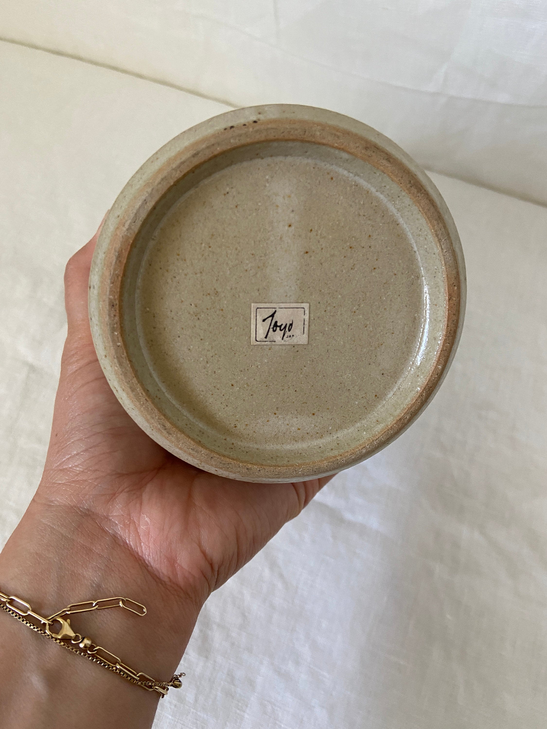 Late 20th Century Toyo Japan Green Dipped Ceramic Jug